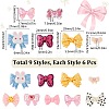 54Pcs 9 Styles Translucent Frosted Resin Cabochons CRES-SC0002-62-2