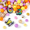 101Pcs Cattle Theme Silicone Focal Beads SIL-TA0002-60-3