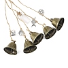 Tibetan Style Alloy & Iron Halloween Witch Bell Pendant Decorations HJEW-JM04494-4
