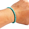 Natural Turquoise Beaded Stretch Bracelets for Men Women LS-PW-WG83054-07-1