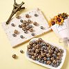 100Pcs 2 Patterns Printed Natural Wooden Beads WOOD-BY0001-01-7
