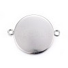 Tarnish Resistant 304 Stainless Steel Cabochon Connector Settings STAS-F191-15P-J-2