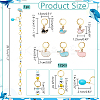 Knitting Row Counter Chains & Locking Stitch Markers Kits HJEW-AB00538-2