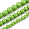 Opaque Solid Color Glass Beads Strands GLAA-T032-P4mm-06-4