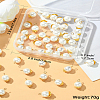 50Pcs 5 Styles Grade A Rainbow Plated Shell Pearl Round Charms FIND-CJ0001-48-10