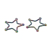Ion Plating(IP) 304 Stainless Steel Linking Ring Rhinestone Settings STAS-A070-05MC-2