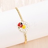 Brass Box Chain Slider Bracelets BJEW-P360-01G-2
