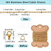 DIY 304 Stainless Steel Cable Chain Necklaces Making Kits DIY-SC0027-82-2