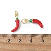 Brass Enamel Pendants KK-D336-05G-04-3