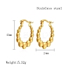 304 Stainless Steel Hoop Earrings AZ5458-1-4