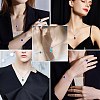 Cubic Zirconia Oval Pendant Necklace & Link Bracelet & Cuff Ring & Stud Earrings SJEW-SZC0001-01E-7