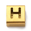 Ion Plating(IP) 304 Stainless Steel Square Slide Charms STAS-L132-04H-G-1