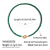 Autumn Winter Synthetic Malachite Rondelle Beaded Necklaces TB0326-4-1