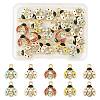 24Pcs Alloy Enamel Charms ENAM-FS0003-76-1