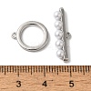 Brass with ABS Imitation Pearl Toggle Clasps KK-N254-89P-4
