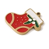 Christmas Theme Ion Plating(IP) 304 Stainless Steel Enamel Charms STAS-Z083-06G-07-2
