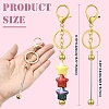 10Pcs Alloy Bar Beadable Keychain for Jewelry Making DIY Crafts KEYC-YW0001-28B-3