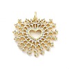 Brass Micro Pave Cubic Zirconia Pendants KK-Q006-35G-03-1
