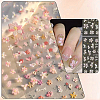 5Pcs 5 Styles Flower Pattern Self Adhesive PET Nail Art Stickers Decals MRMJ-SP0001-24-7