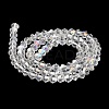 Transparent Electroplate Glass Beads Strands GLAA-F029-3mm-A13-2