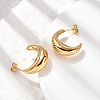 304 Stainless Steel Moon Stud Earrings EJEW-K268-46G-3
