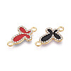 Alloy Crystal Rhinestone Butterfly Links Connector Charms ENAM-N008-05KCG-2