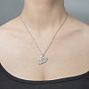 Non-Tarnish 201 Stainless Steel Hollow Cloud with Star Pendant Necklace NJEW-OY001-76-2