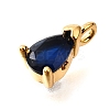 Brass Micro Pave Cubic Zirconia Pendants KK-D356-08G-G-2