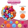90Pcs 9 Styles Round Silicone Focal Beads SIL-YW0001-77-2