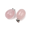 Natural Rose Quartz Pendants G-U018-01P-B-2