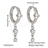 Elegant Stainless Steel Rhinestone Tassel Hoop Earrings RZ2213-2-2