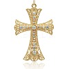 Golden Plated Alloy Cross Big Pendants ALRI-J026-28G-1