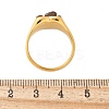 Heart Natural Tiger Eye Finger Rings RJEW-D303-01G-01-3