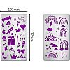 2Pcs 2 Style 304 Stainless Steel Cutting Dies Stencils DIY-FG0001-96-2