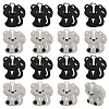 16Pcs 2 Colors Skunk Food Grade Eco-Friendly Silicone Beads SIL-CA0003-03-1