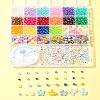 DIY Round & Flat Round with Letters Acrylic & Resin Bracelets Jewelry Making Kits DIY-FS0007-44-9
