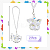 DICOSMETIC Butterfly Glass Car Hanging Pendant HJEW-DC0001-04-2