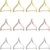12Pcs 3 Colors Rack Plating Brass Micro Pave Cubic Zirconia Ice Pick Pinch Bails KK-FH0004-29-1