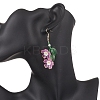 Acrylic Flower Dangle Earrings EJEW-MZ00588-01-3