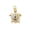 Brass Micro Pave Cubic Zirconia Pendants KK-Q040-02E-G-1