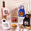 20Pcs 5 Styles Square Kraft Paper Festival Gift Storage Boxes with PVC Window and Hole Handle CON-PH0003-04-2