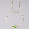 Adjustable Rainbow Dyed Shell Cross Braided Bead Bracelets for Women DZ6787-6-1