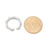 Brass Micro Pave Clear Cubic Zirconia Open Cuff Rings RJEW-G336-03P-5
