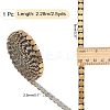 2.5 Yards Hot Fix 304 Stainless Steel Flat Round Stud Nailhead Trim DIY-CA0004-63-2