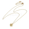 304 Stainless Steel Flower Pendant Necklaces for Women NJEW-A045-16G-4