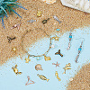 60Pcs Tibetan Style Alloy Pendants FIND-SP0004-07-3