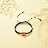 Acrylic Braided Bead Bracelet BJEW-JB08552-01-3
