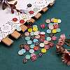 120Pcs 12 Colors Golden Plated Alloy Charms ENAM-SZ0001-64D-2