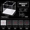Plastic Minifigures Display Cases with White Bases ODIS-WH0043-151B-2