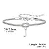 304 Stainless Steel Initial Charm Bracelets FS-WGD8E41-25-1